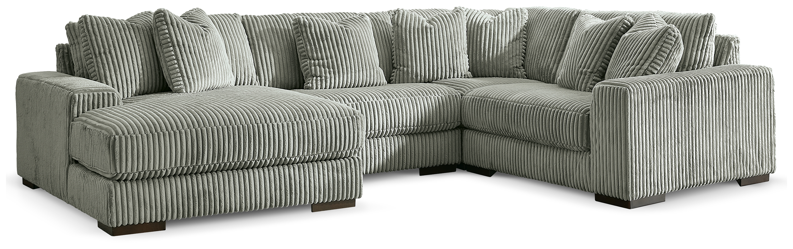 Lindyn - 4-Piece Sectional With LAF Corner Chaise - Fog