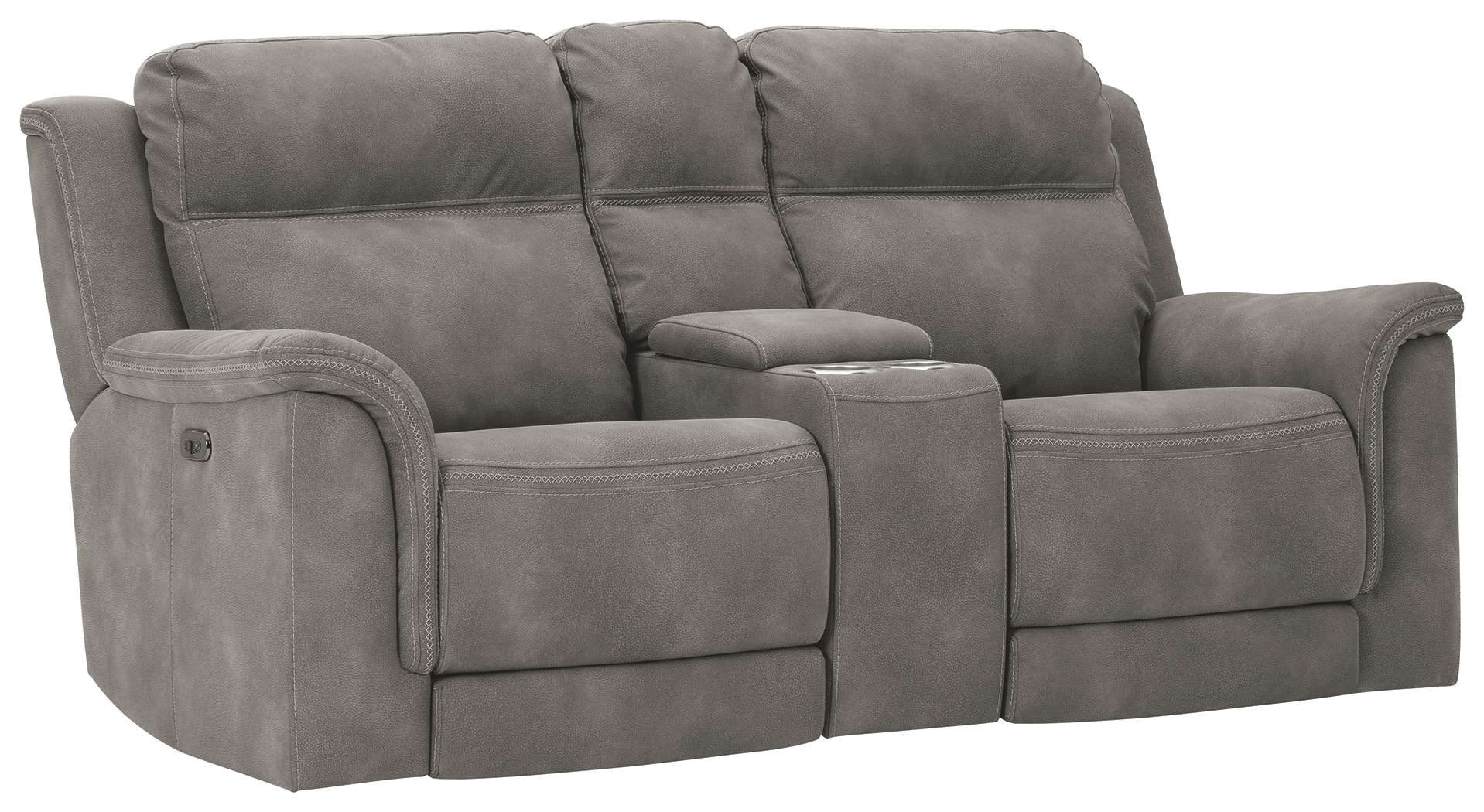 Next-Gen - Power Reclining Loveseat with Console/Adj Hdrst - Slate