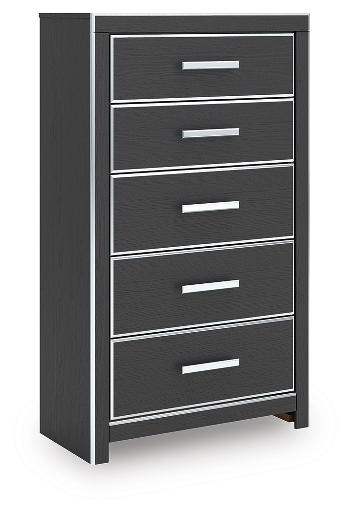 Zuraleus - Five Drawer Chest - Black