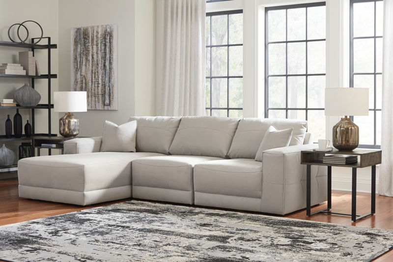 Next-Gen Gaucho - Left Arm Facing Corner Chaise 3 Pc Sectional - Gray