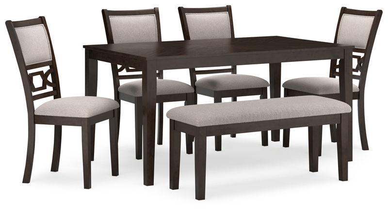 Langwest - Dining Room Table Set (Set of 6) - Brown