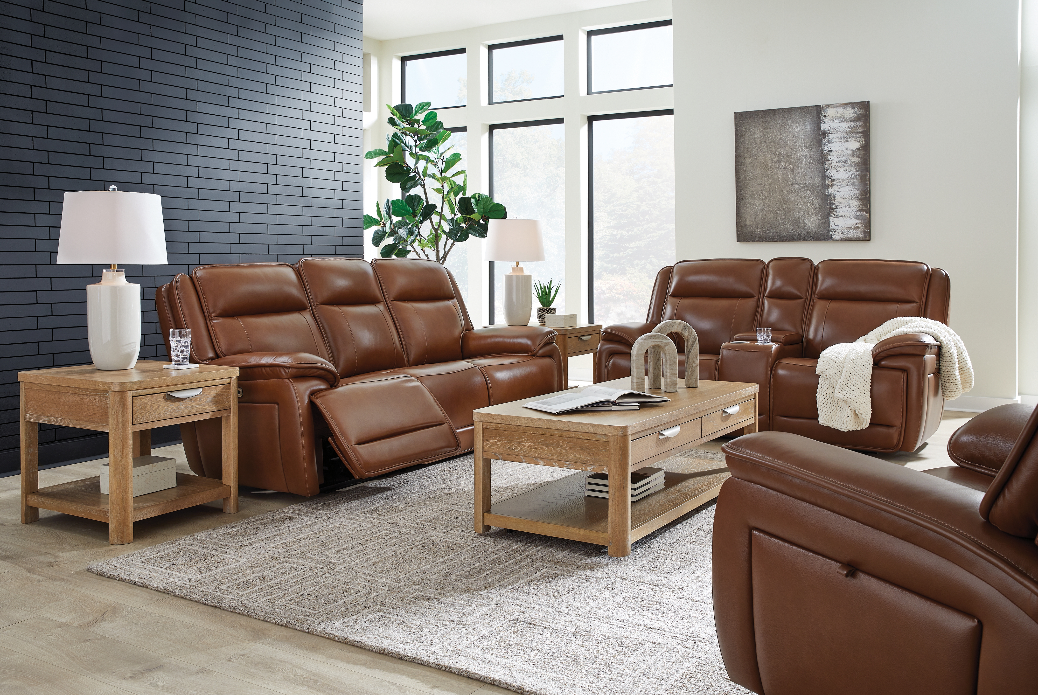 Healy Pier - 3 Pc. - Power Reclining Sofa, Power Reclining Loveseat With Console, Power Recliner - Chocolate