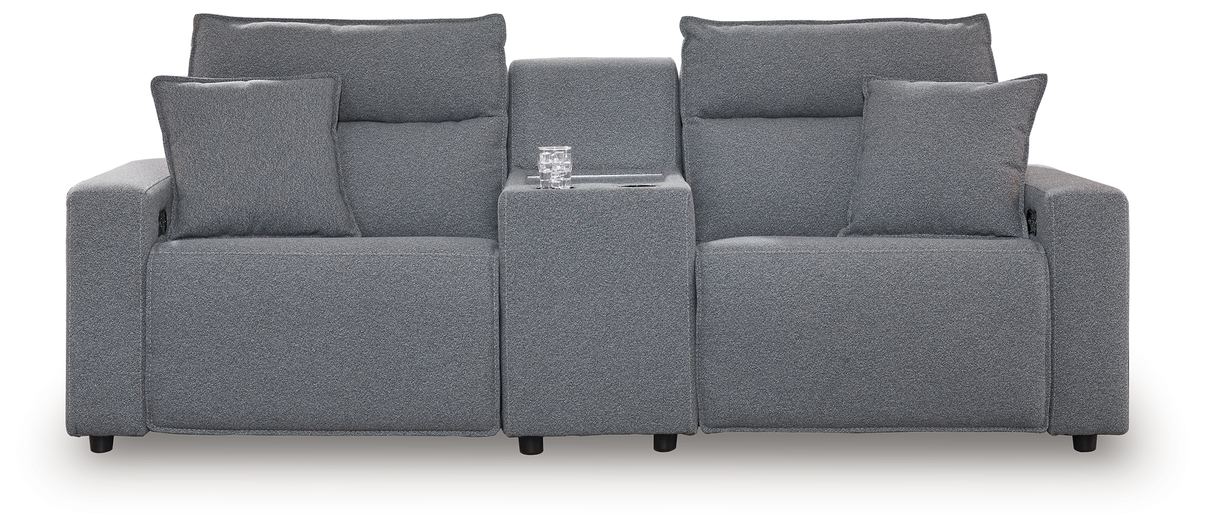 ModMax II - 3-Piece Power Reclining Sectional With Storage Console - Salt And Pepper
