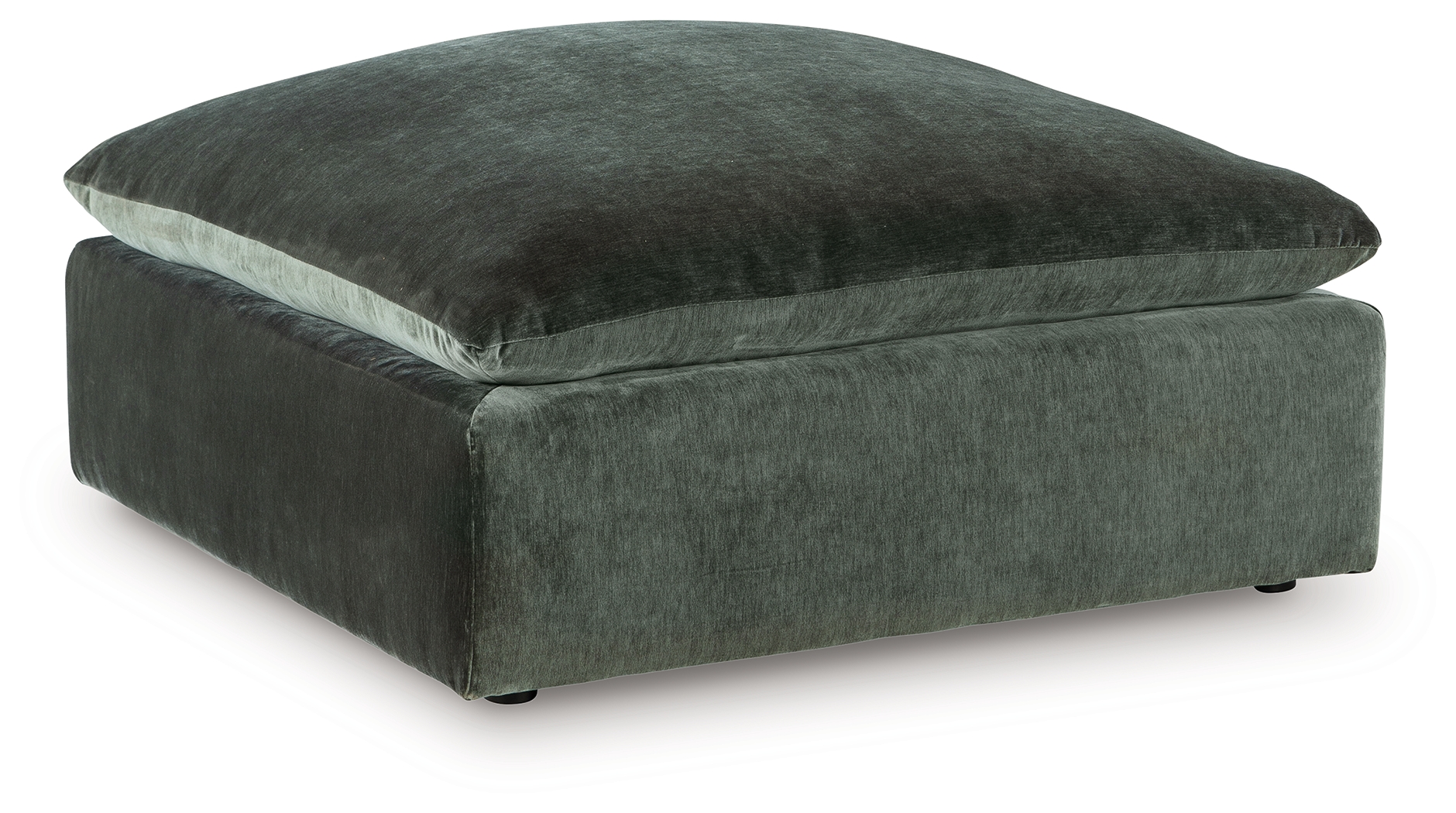 Carriage View - Oversized Accent Ottoman - Jade