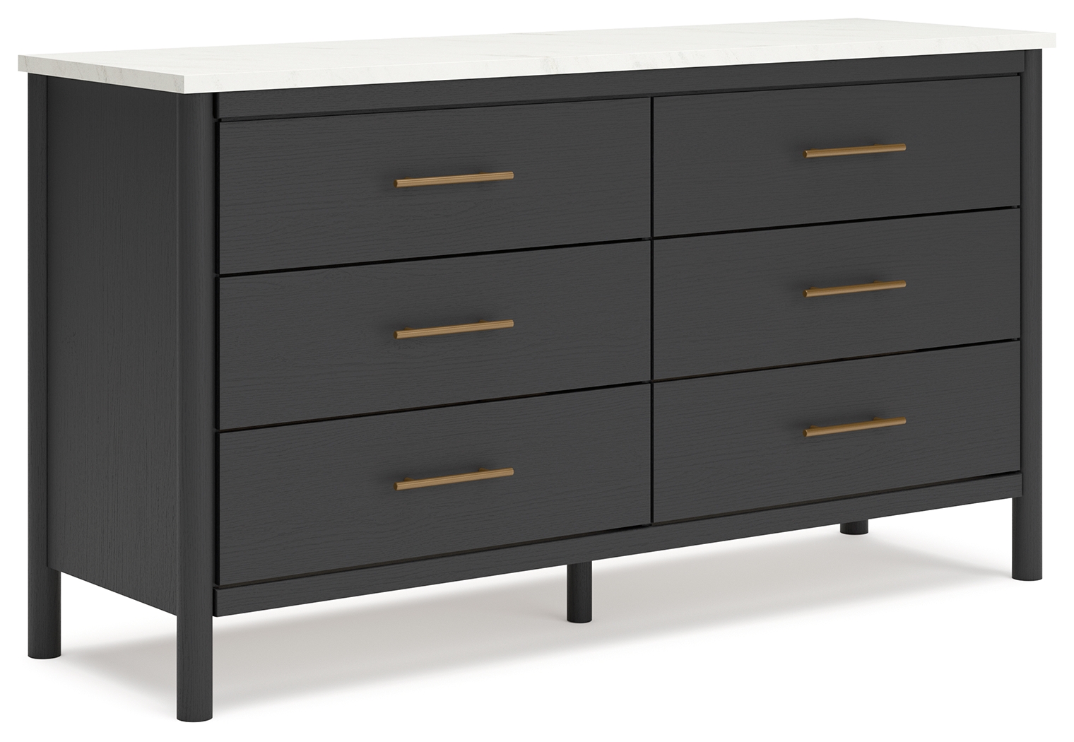Cadmori - Six Drawer Dresser - Black / White