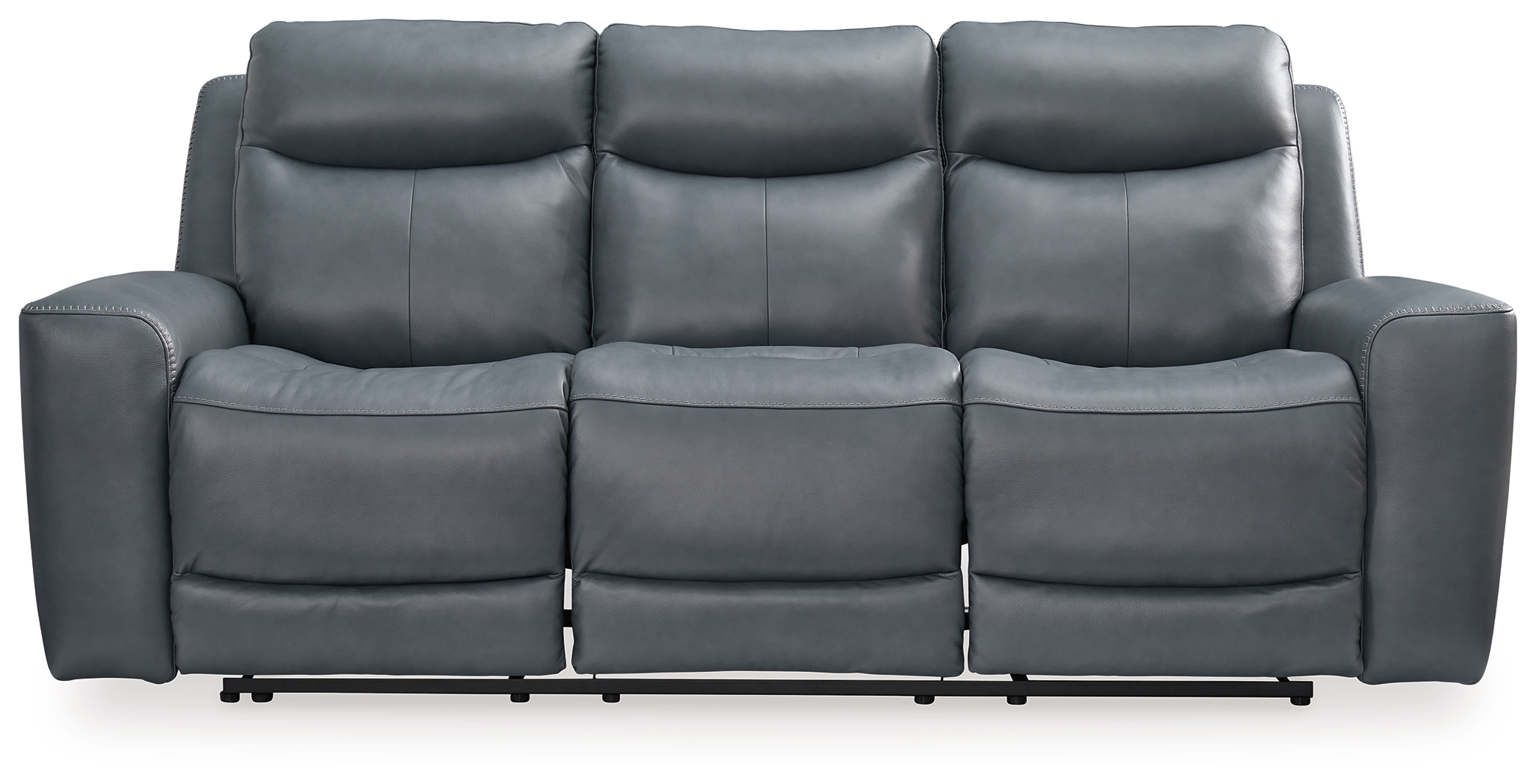 Mindanao - Power Reclining Sofa With Adj Headrest - Steel