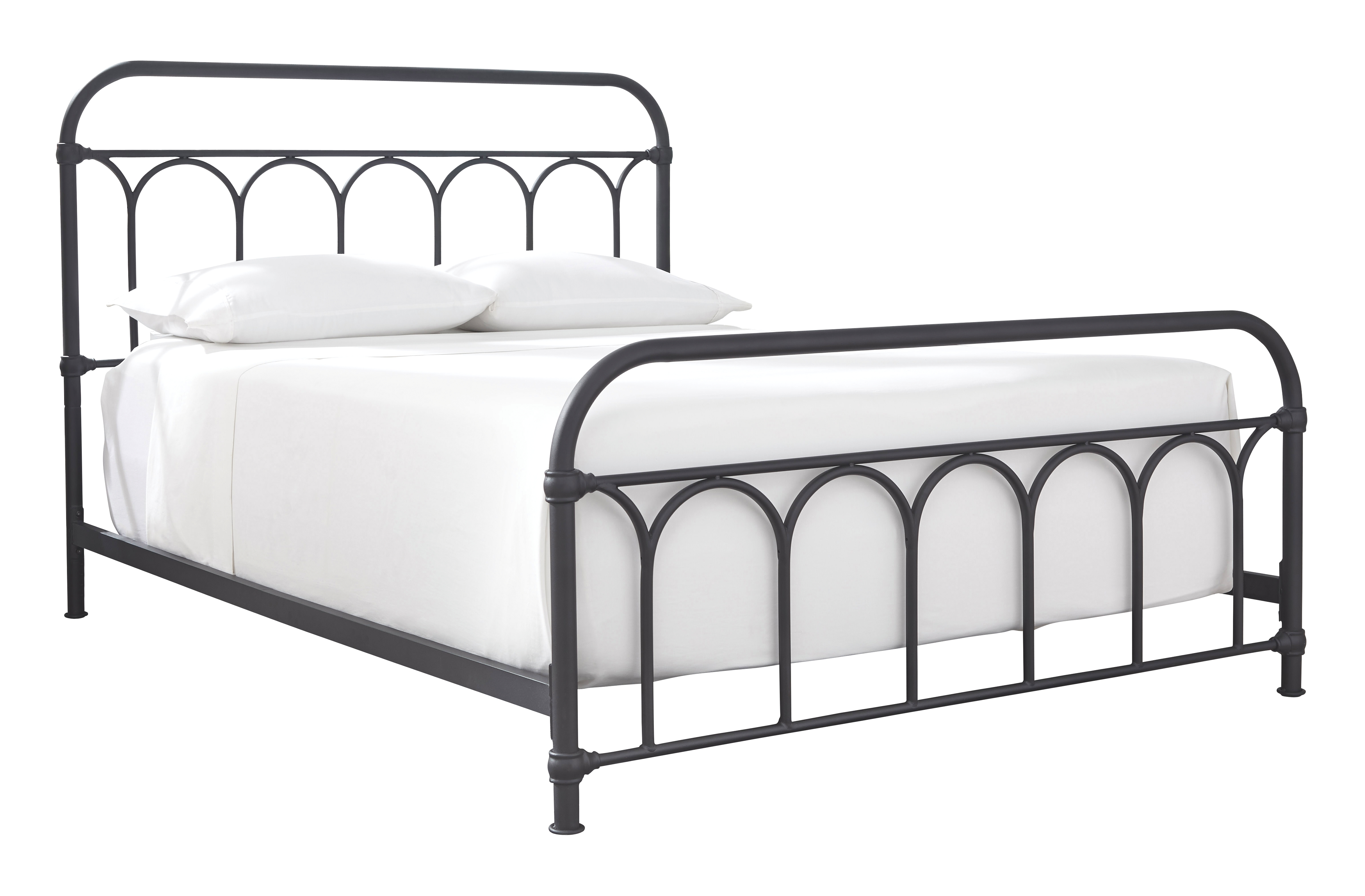 Nashburg - Queen Metal Bed - Black