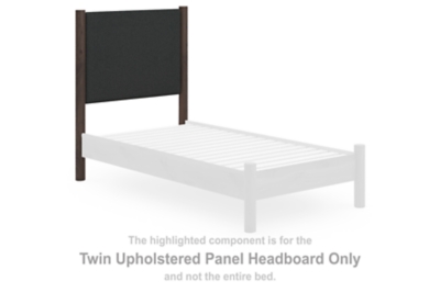 Pamytta - Twin Upholstered Panel Headboard - Brown