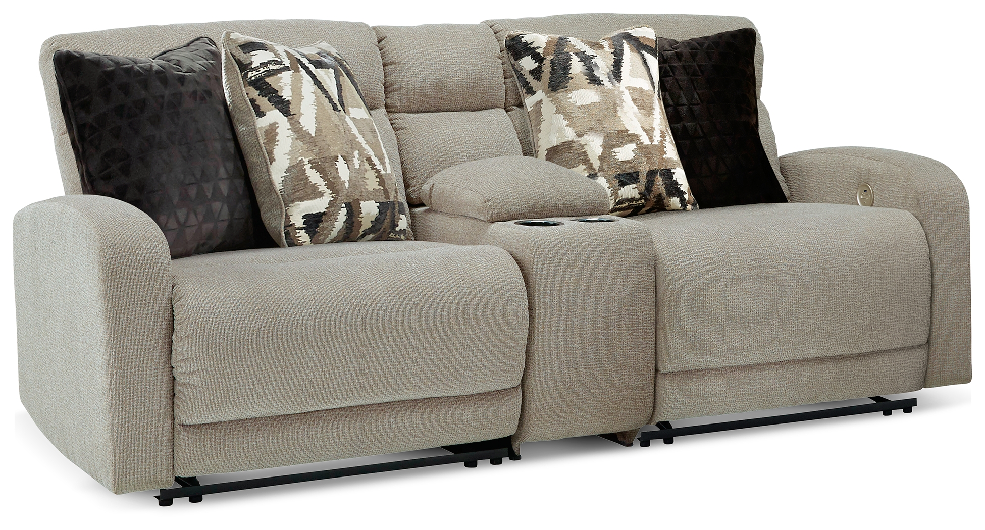 Colleyville - 3-Piece Power Reclining Sectional With Console - Stone