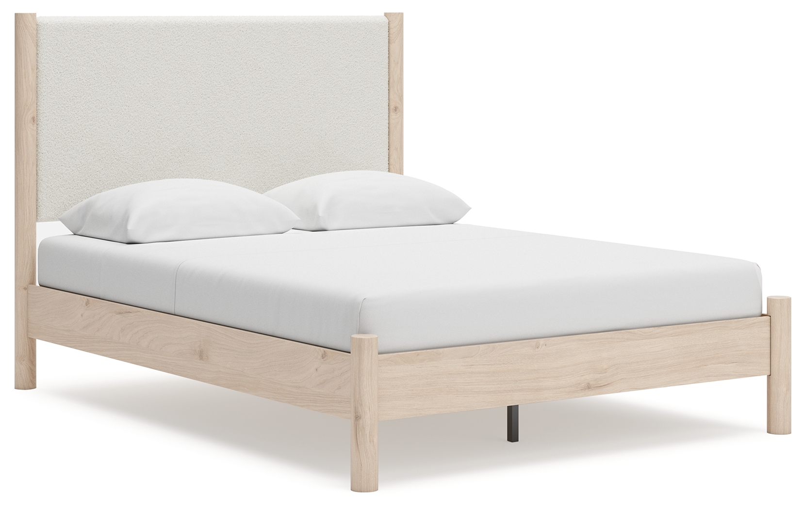 Cadmori - Queen Upholstered Panel Bed - Two-tone