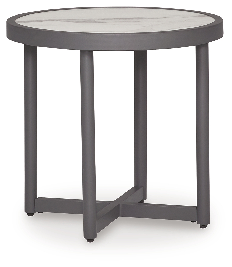 Ocean Beach - Round End Table - Gray