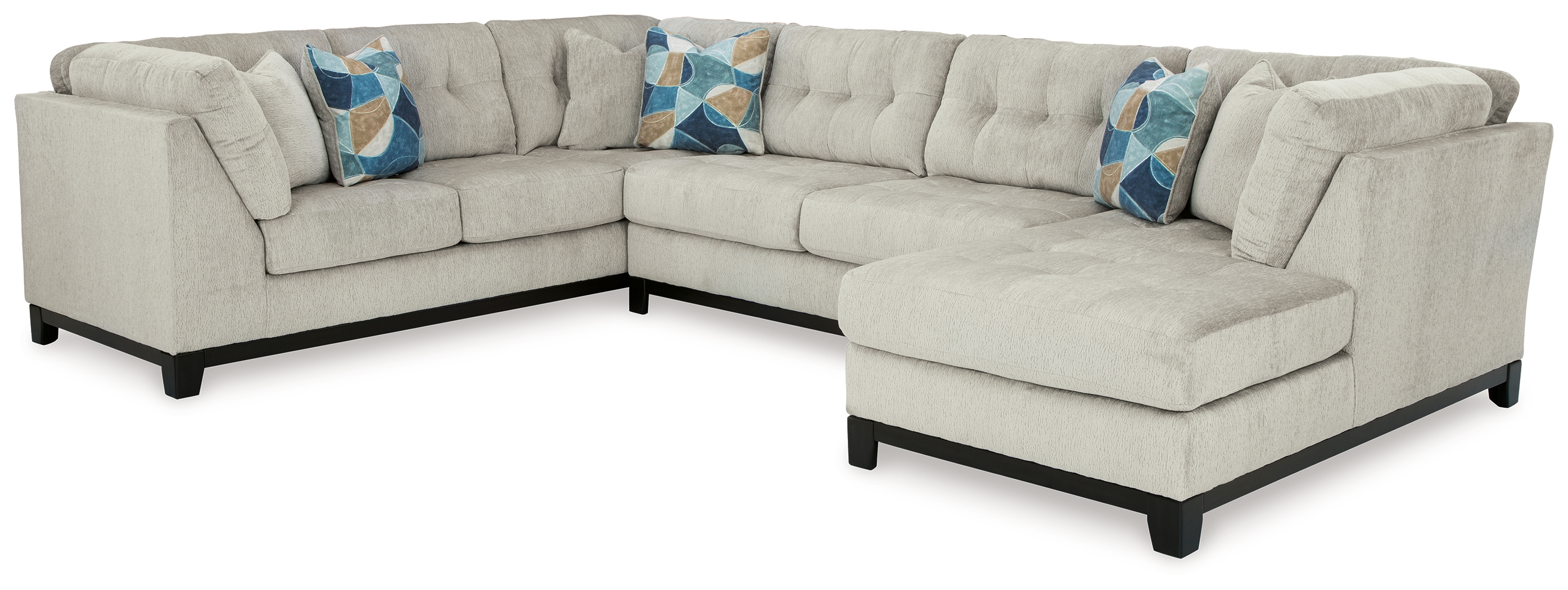 Maxon Place - 3-Piece Sectional With Raf Corner Chaise - Stone