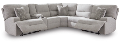 Acklen Place - 6-Piece Power Reclining Sectional - Pewter