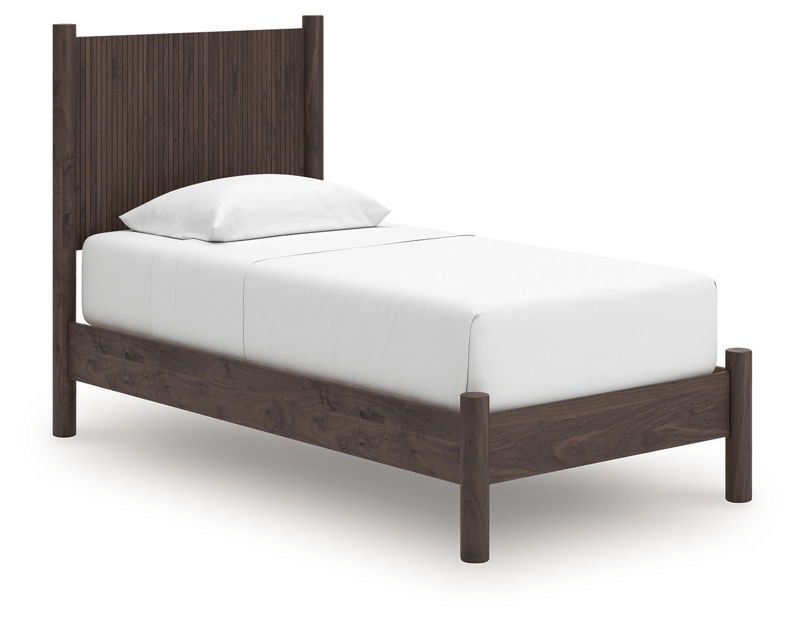 Pamytta - Twin Panel Platform Bed - Brown
