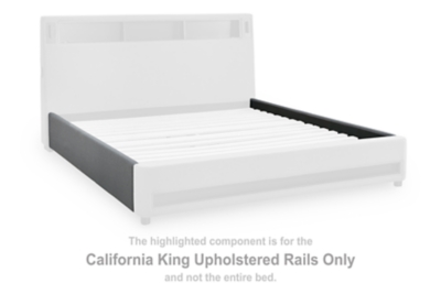 Verishaw - California King Upholstered Rails - Gray