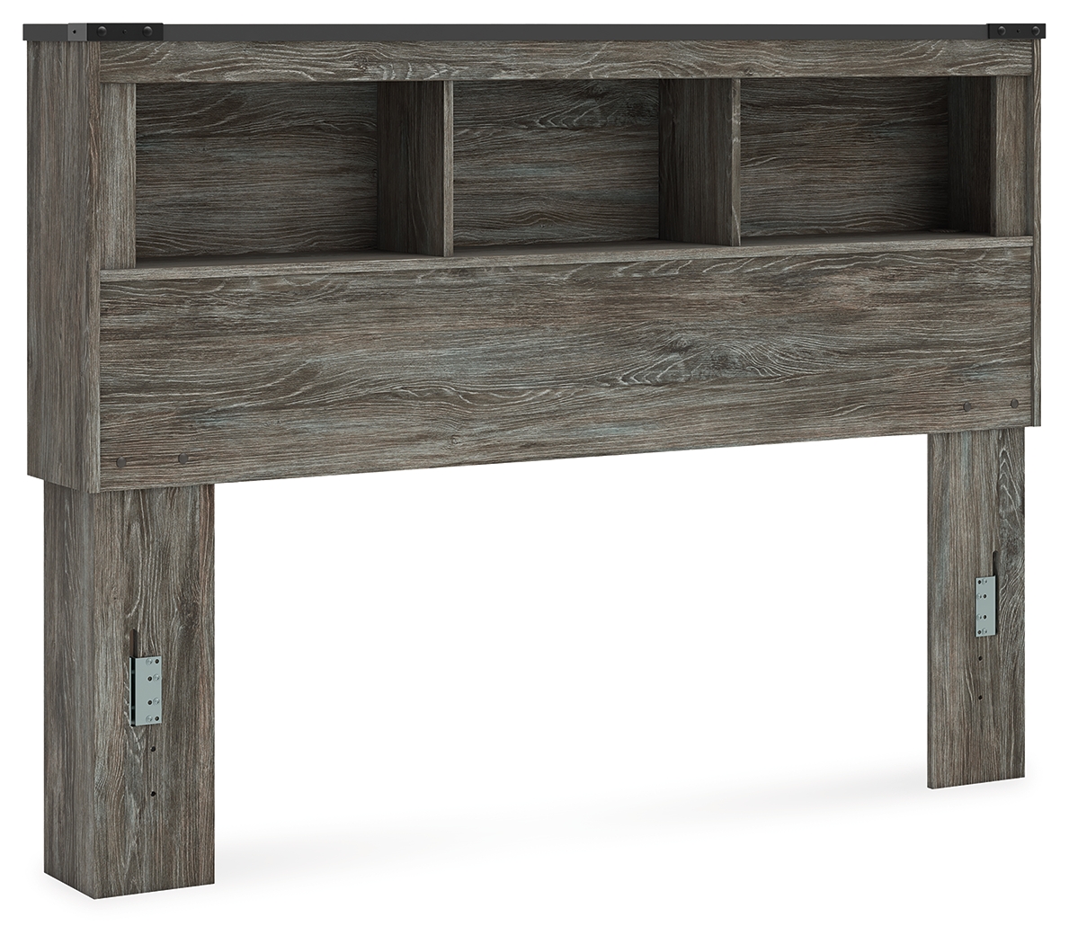 Frandern - Queen Bookcase Headboard - Gray