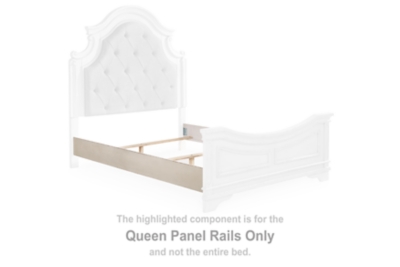 Realyn - Queen Panel Rails - Chipped White
