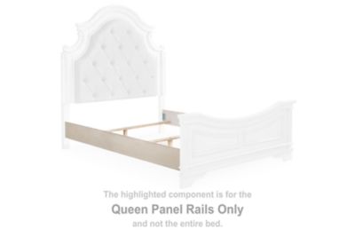Realyn - Queen Panel Rails - Chipped White