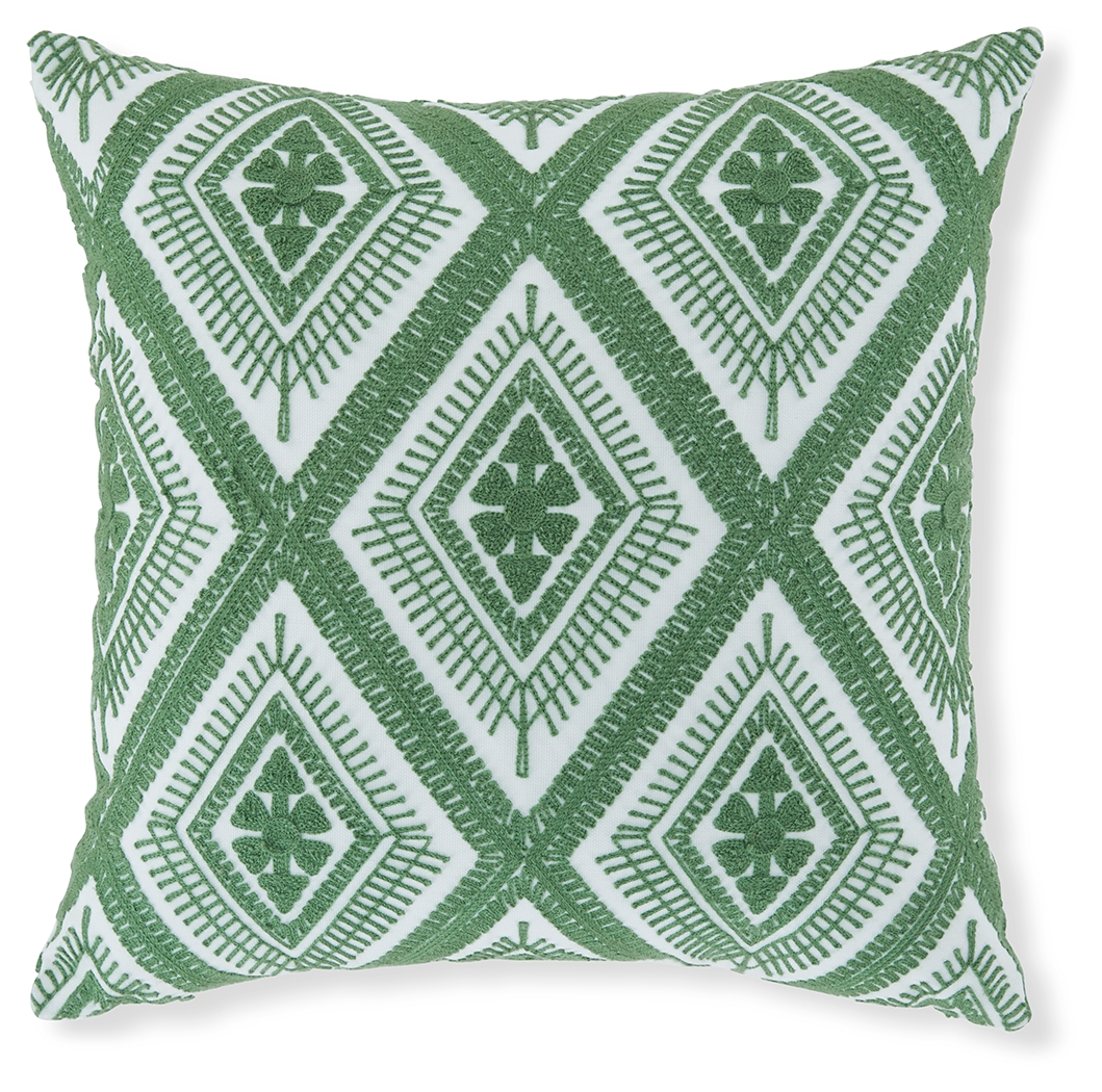 Bellvale - Pillow - Green / White