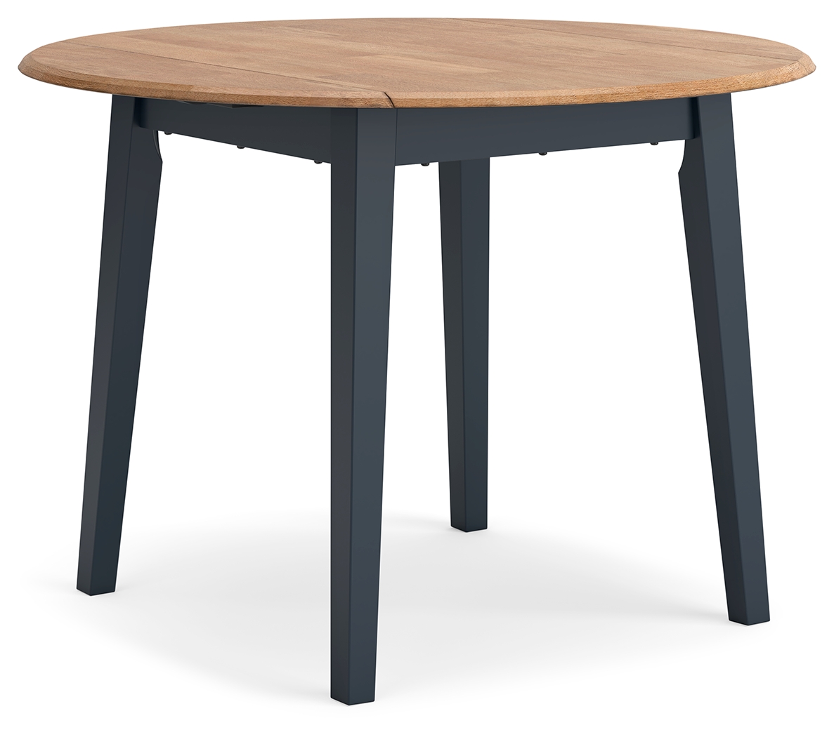 Gesthaven - Round Dining Room Drop Leaf Table - Natural / Blue