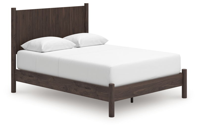 Pamytta - Queen Panel Platform Bed - Brown