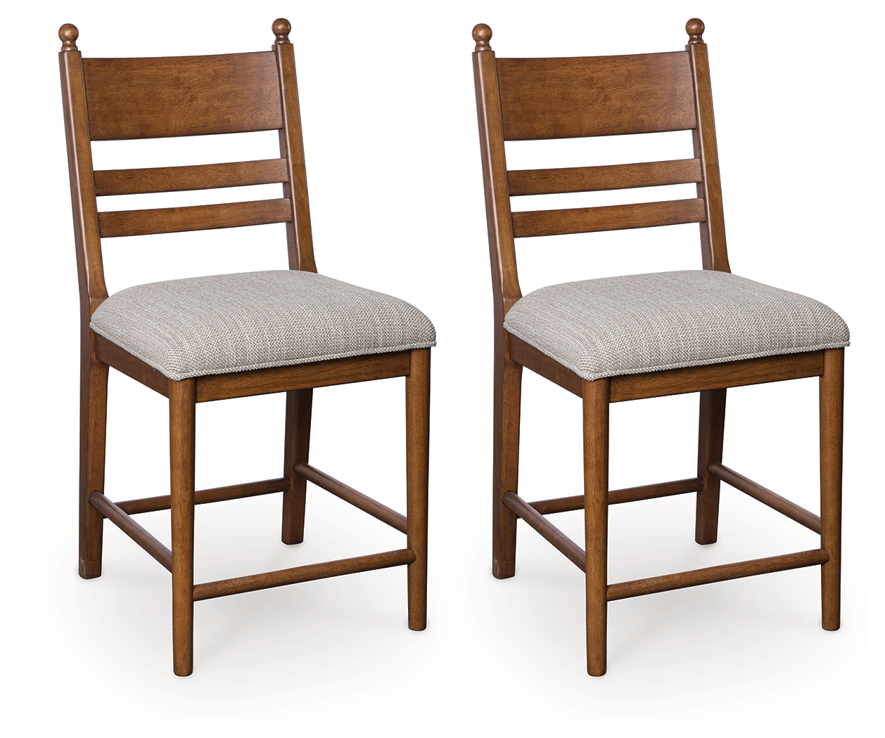 Greddinton - Upholstered Barstool (Set of 2) - Brown