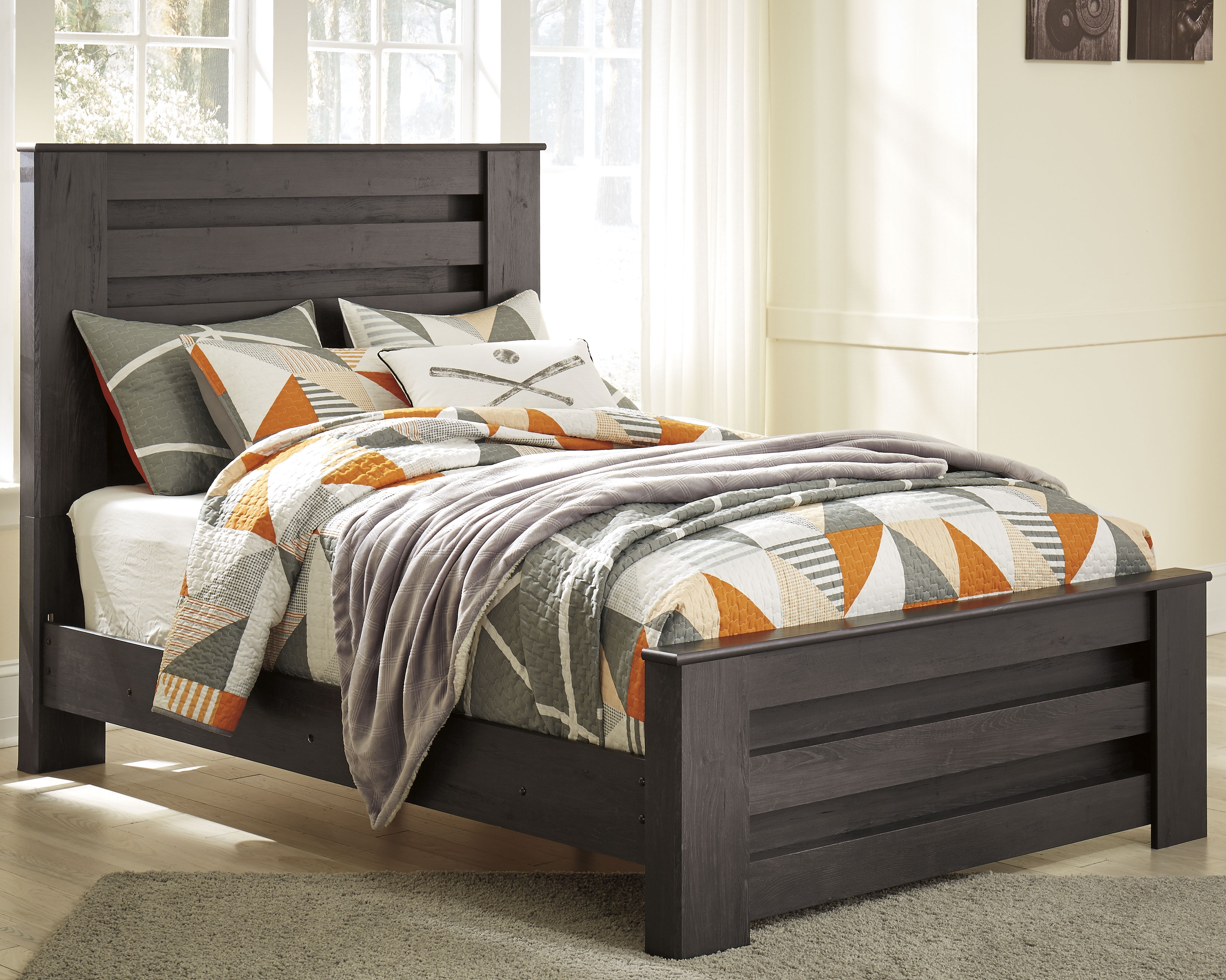 Brinxton - Full Panel Bed - Charcoal