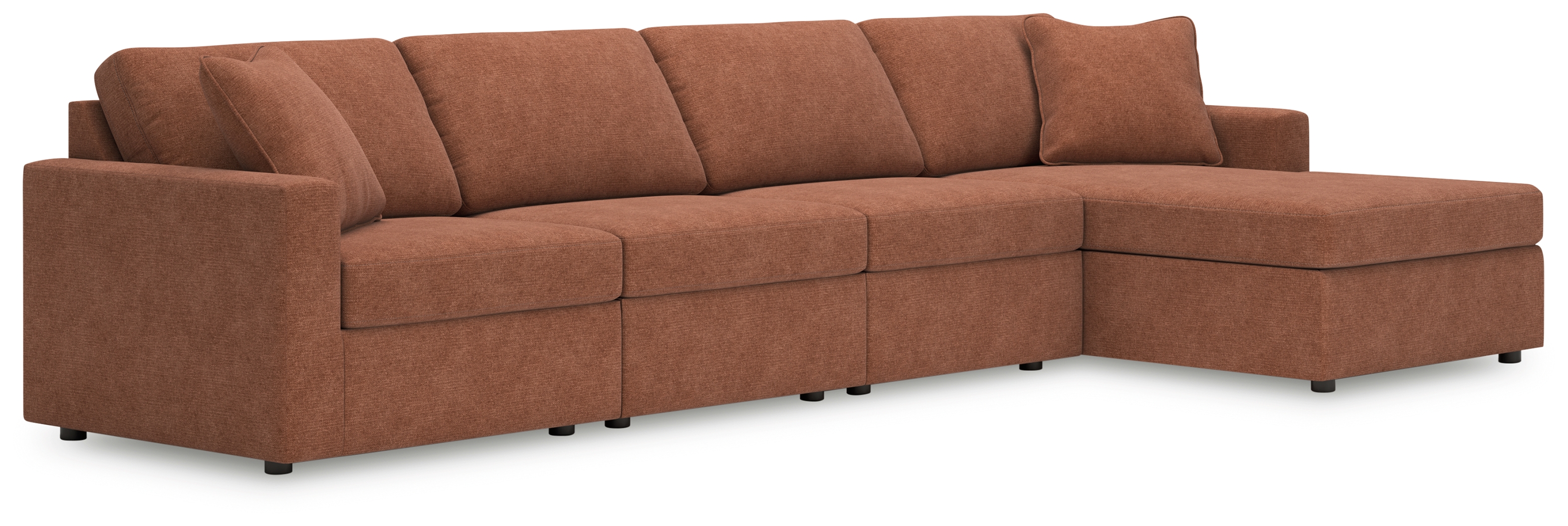 Modmax - 4-Piece Sectional With Raf Corner Chaise - Spice