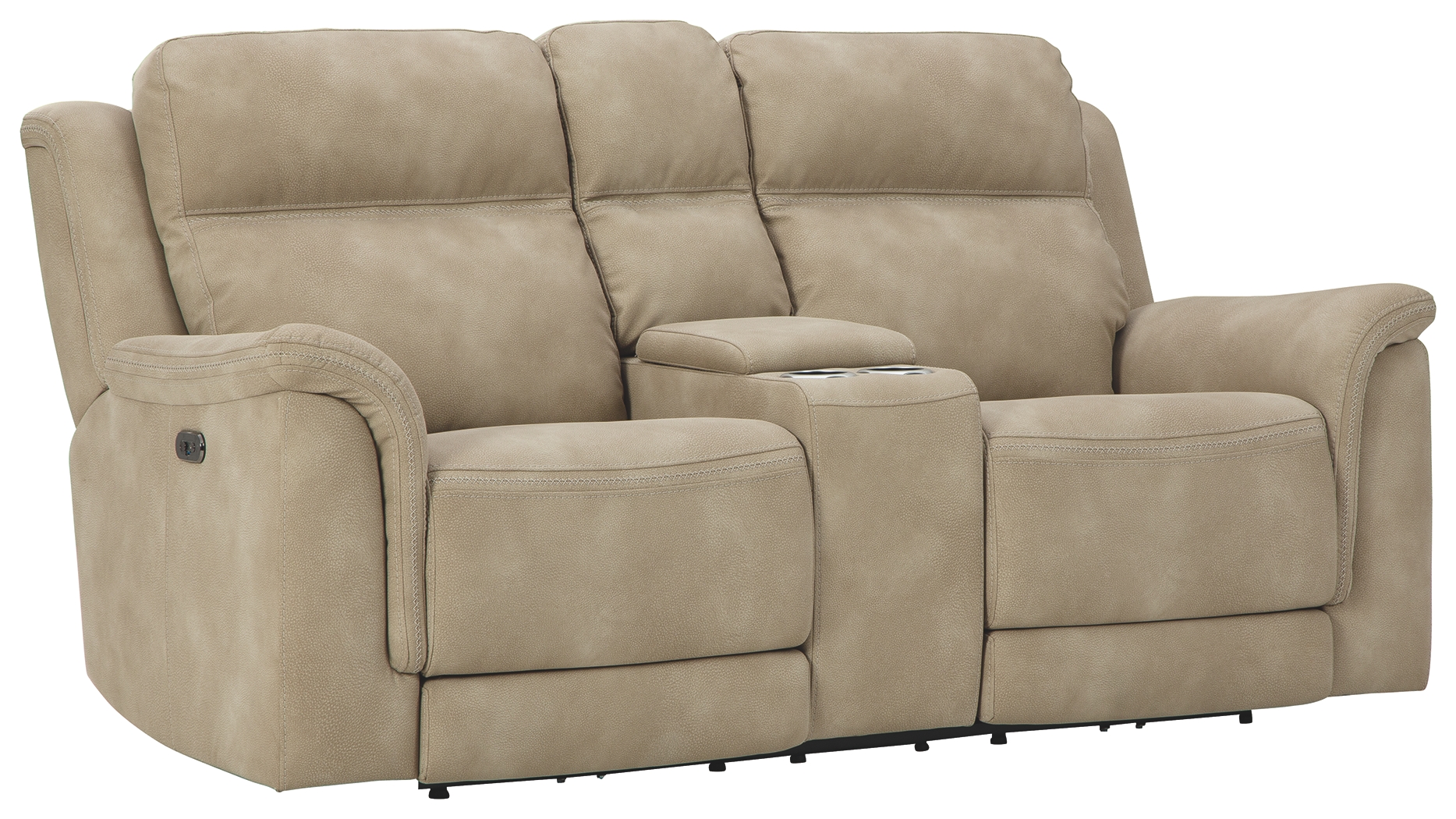 Next-Gen Durapella - Power Reclining Loveseat With Console/Headrest - Sand