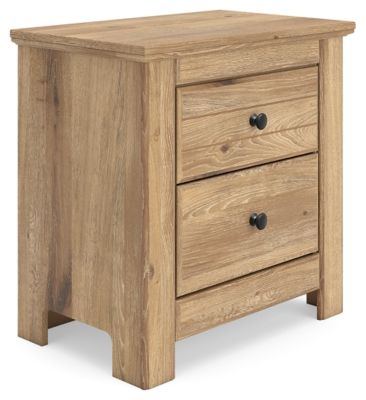 Makidern - Two Drawer Night Stand - Tan