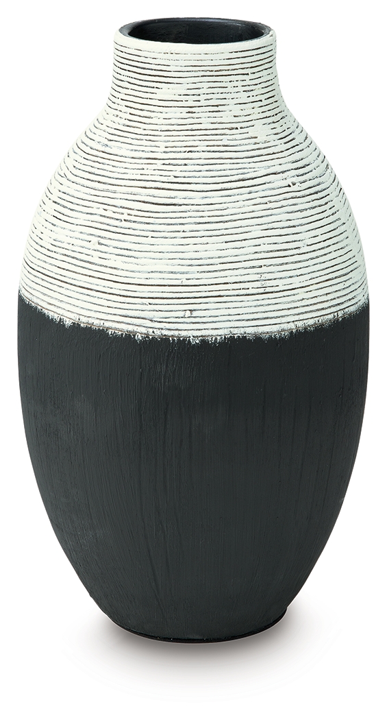 Girtha - Vase - 13" - Antique White / Black