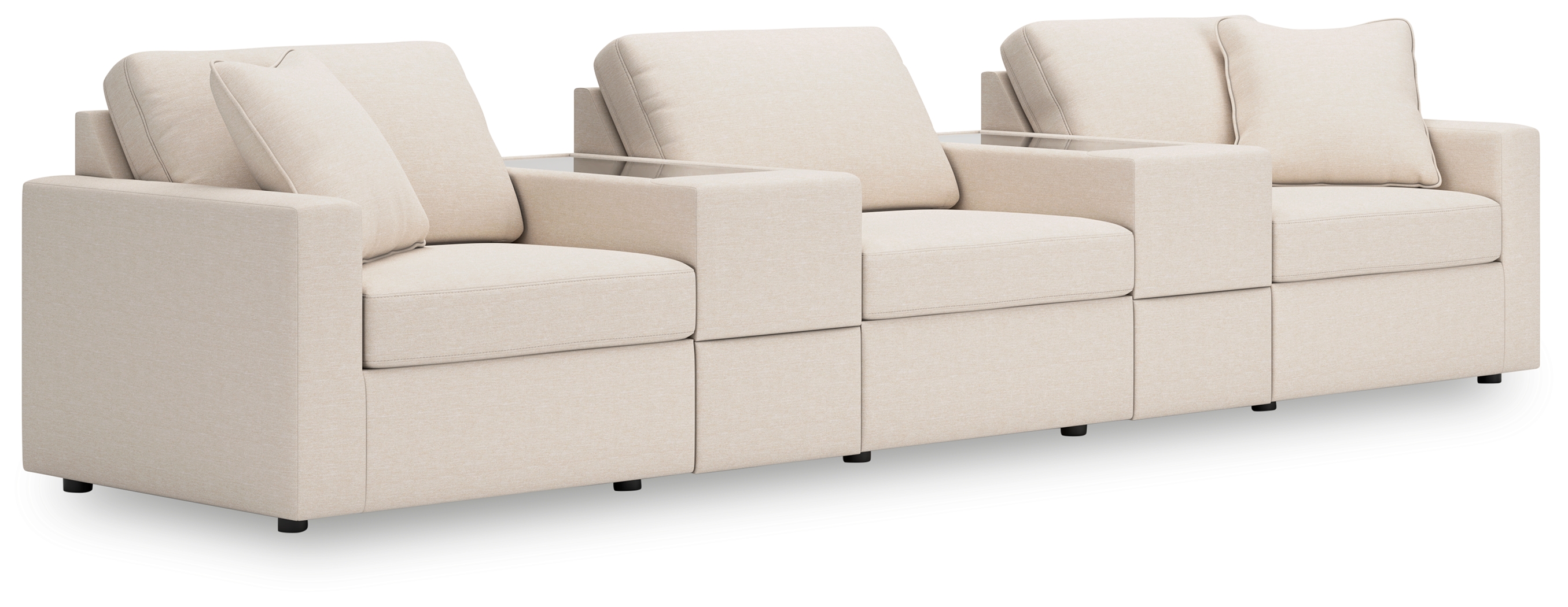 Modmax - 5-Piece Sectional With Storage Consoles - Oyster