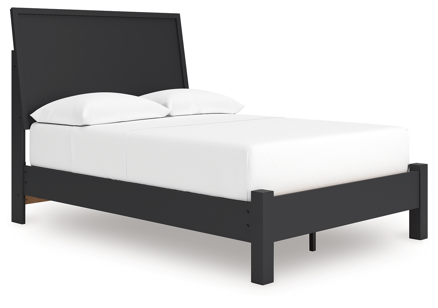 Danziar - Full Panel Bed With Low Footboard - Black