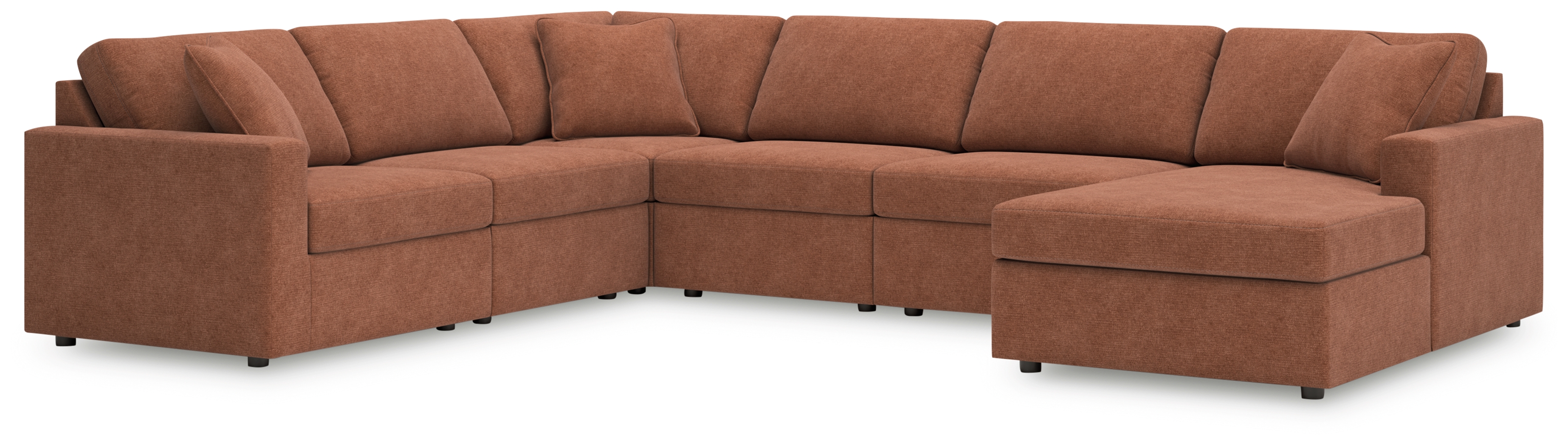 Modmax - 6-Piece Sectional With Raf Corner Chaise - Spice
