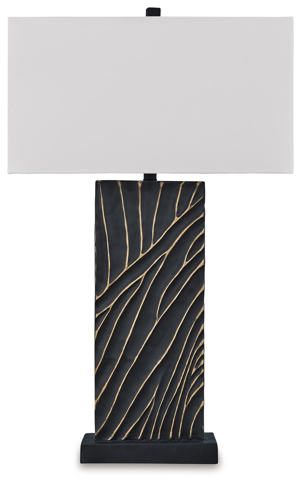 Bartlen - Poly Table Lamp - Black / Gold Finish