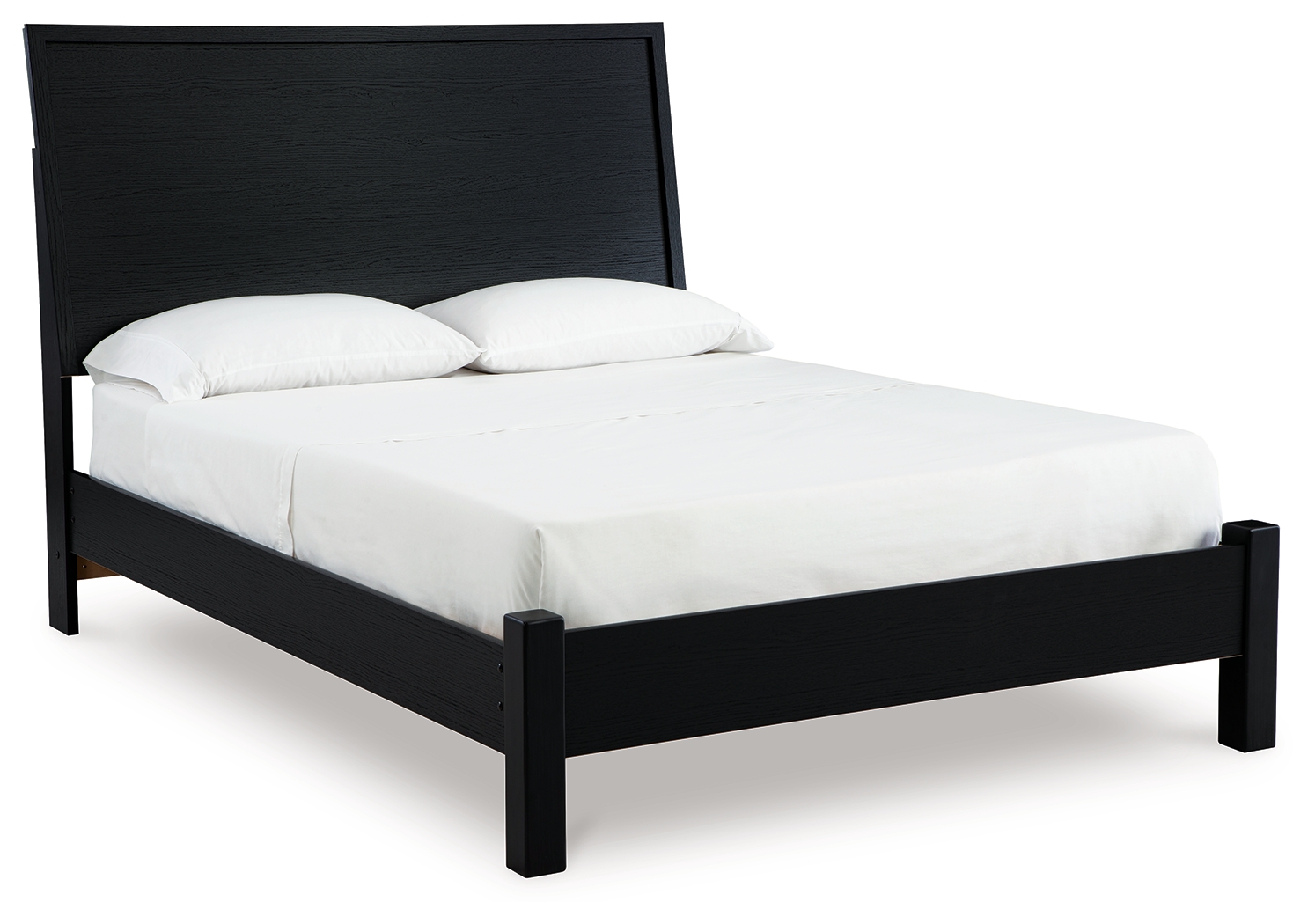 Danziar - Queen Panel Bed With Low Footboard - Black