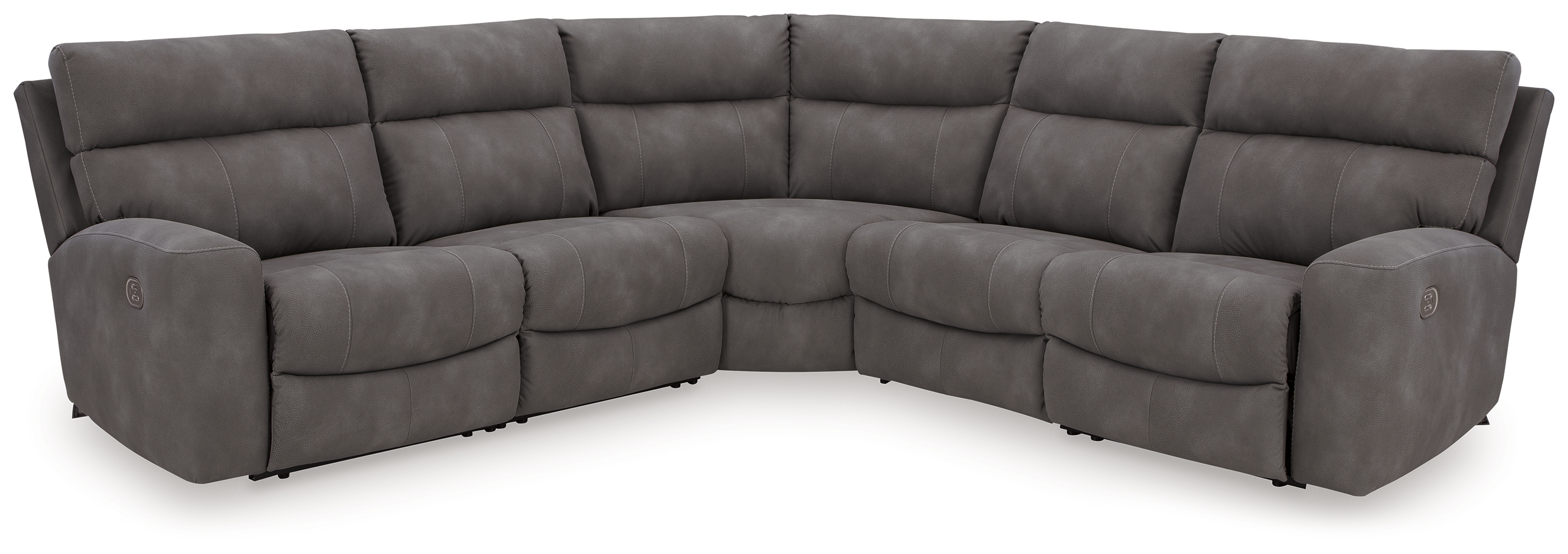 Next-Gen Durapella - 5-Piece Power Reclining Sectional - Slate