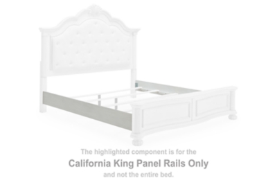 Montelaine - California King Panel Rails - Antique White