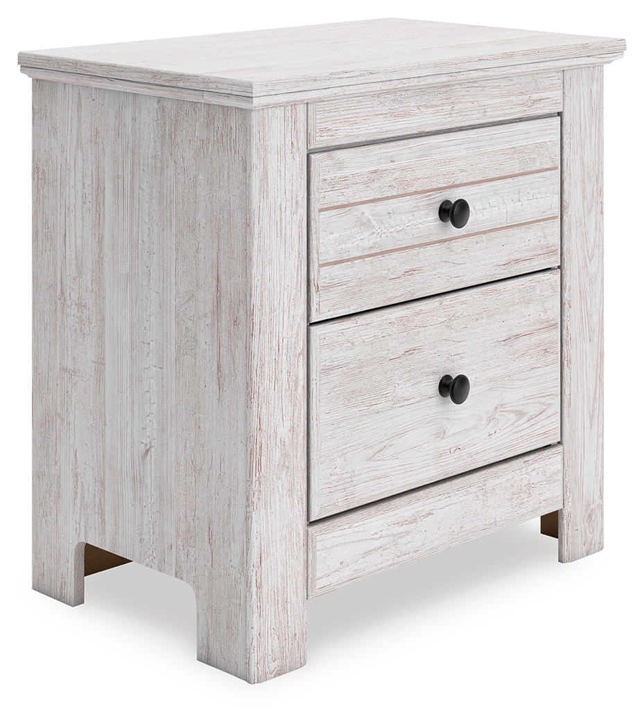 Makidern - Two Drawer Night Stand - Whitewash