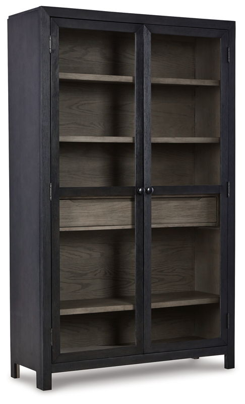 Lenston - Accent Cabinet with 2 Doors - Black / Gray