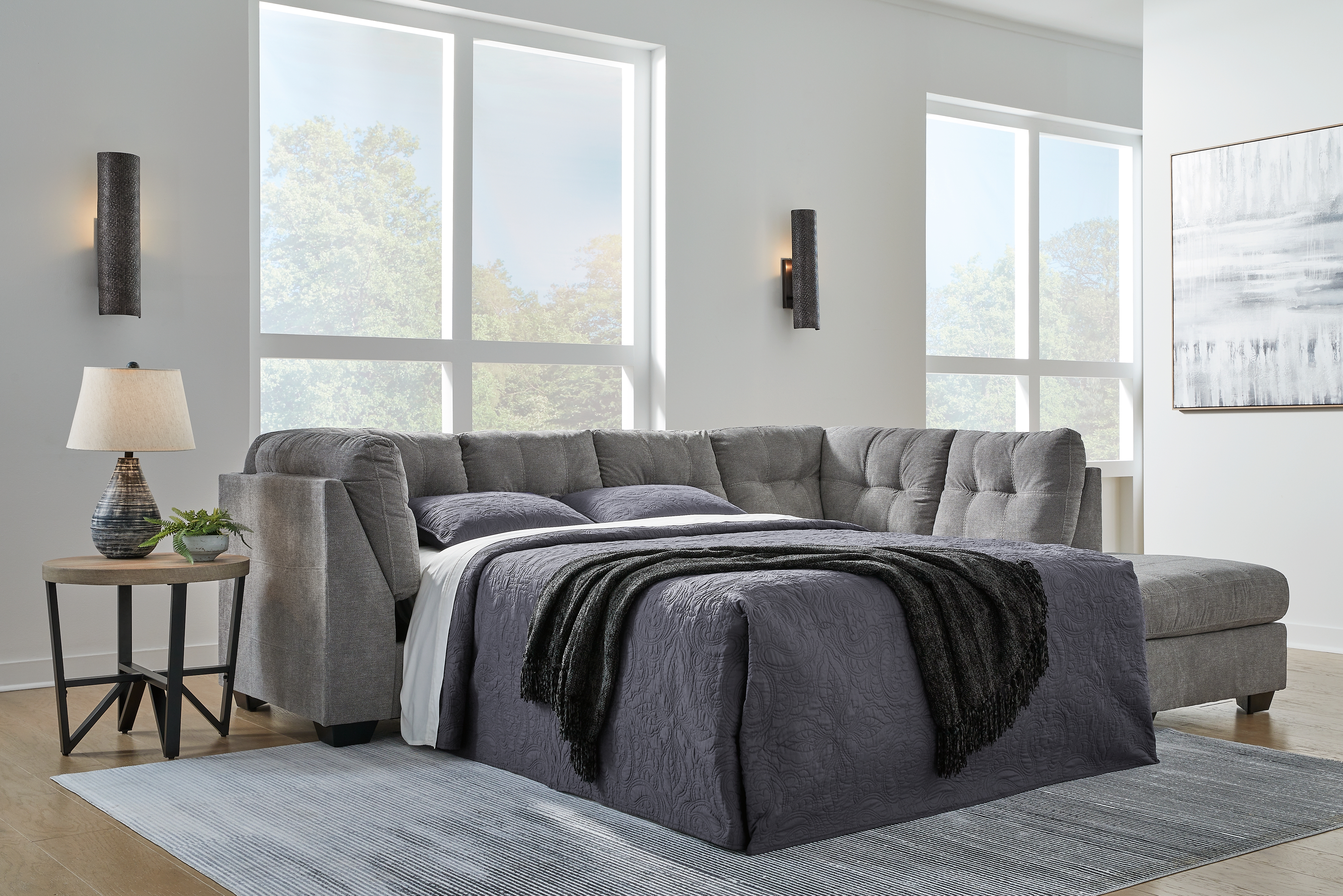 Marleton - Laf Full Sofa Sleeper - Gray