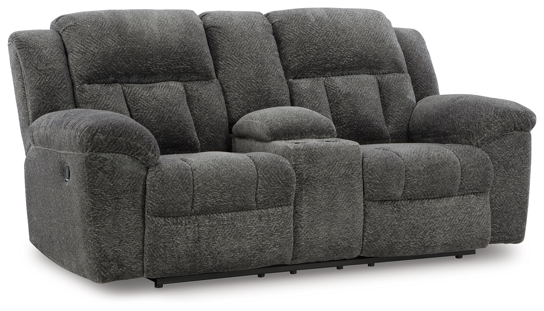 Frohn - Dbl Reclining Loveseat with Console - Graphite