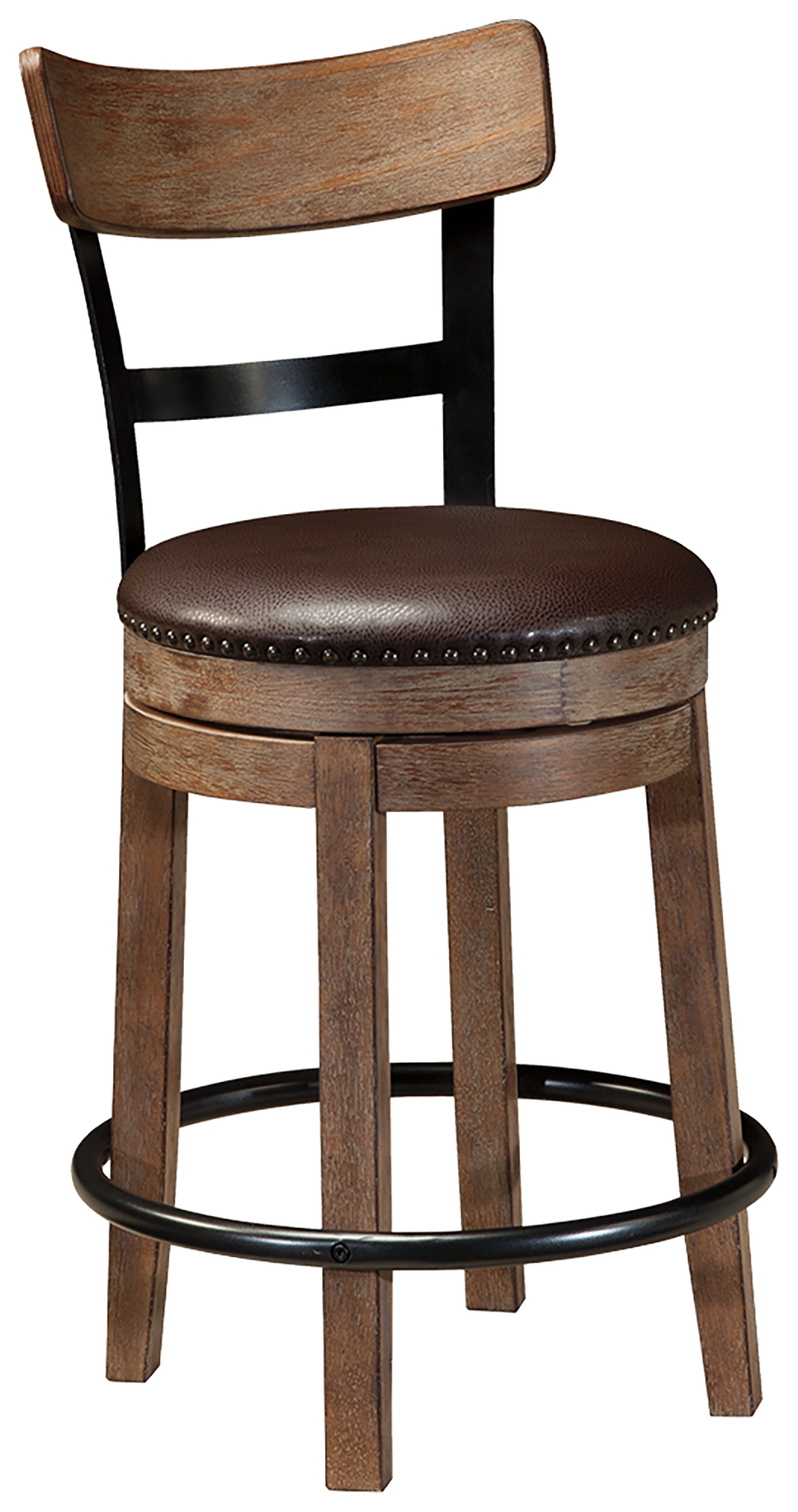 Pinnadel - UPH Swivel Barstool  - Light Brown