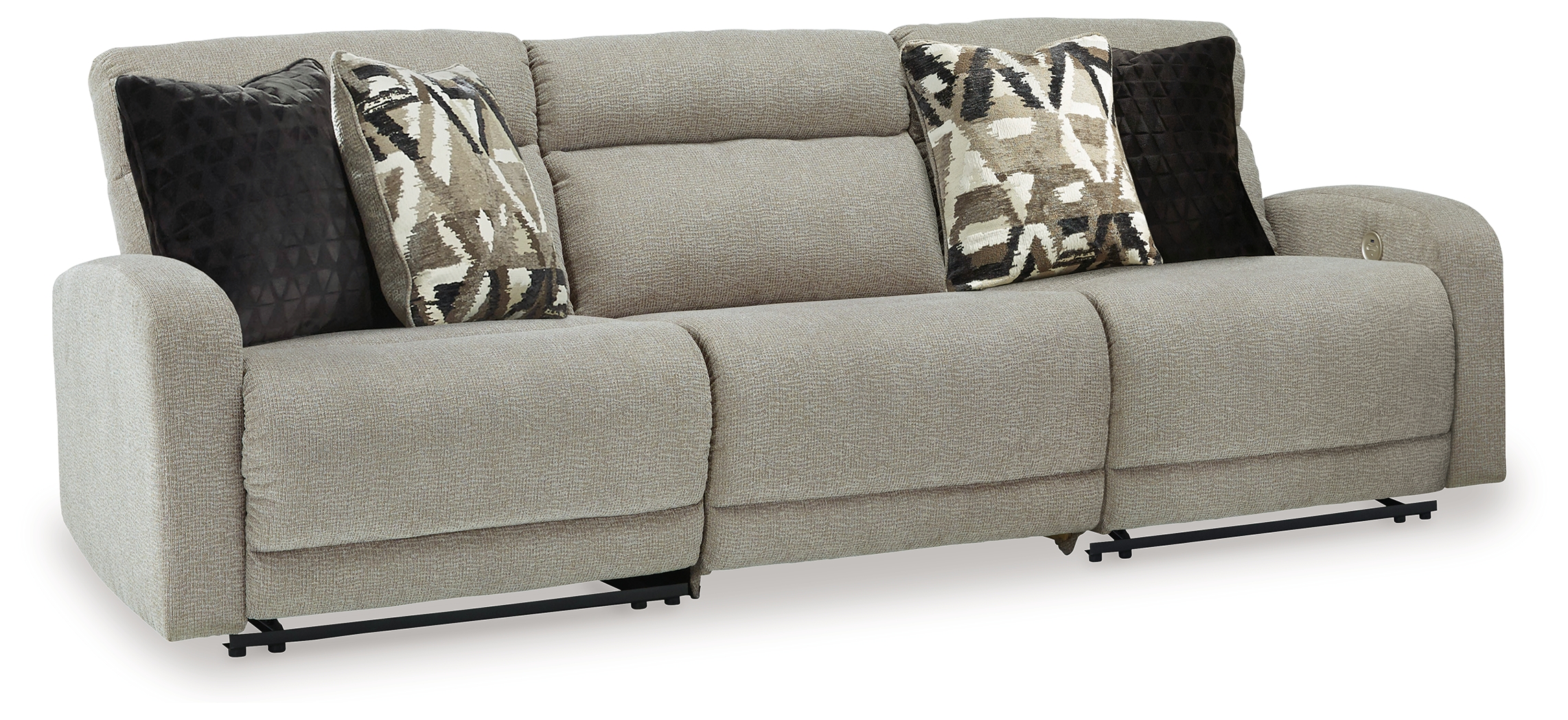 Colleyville - 3-Piece Power Reclining Sectional - Stone