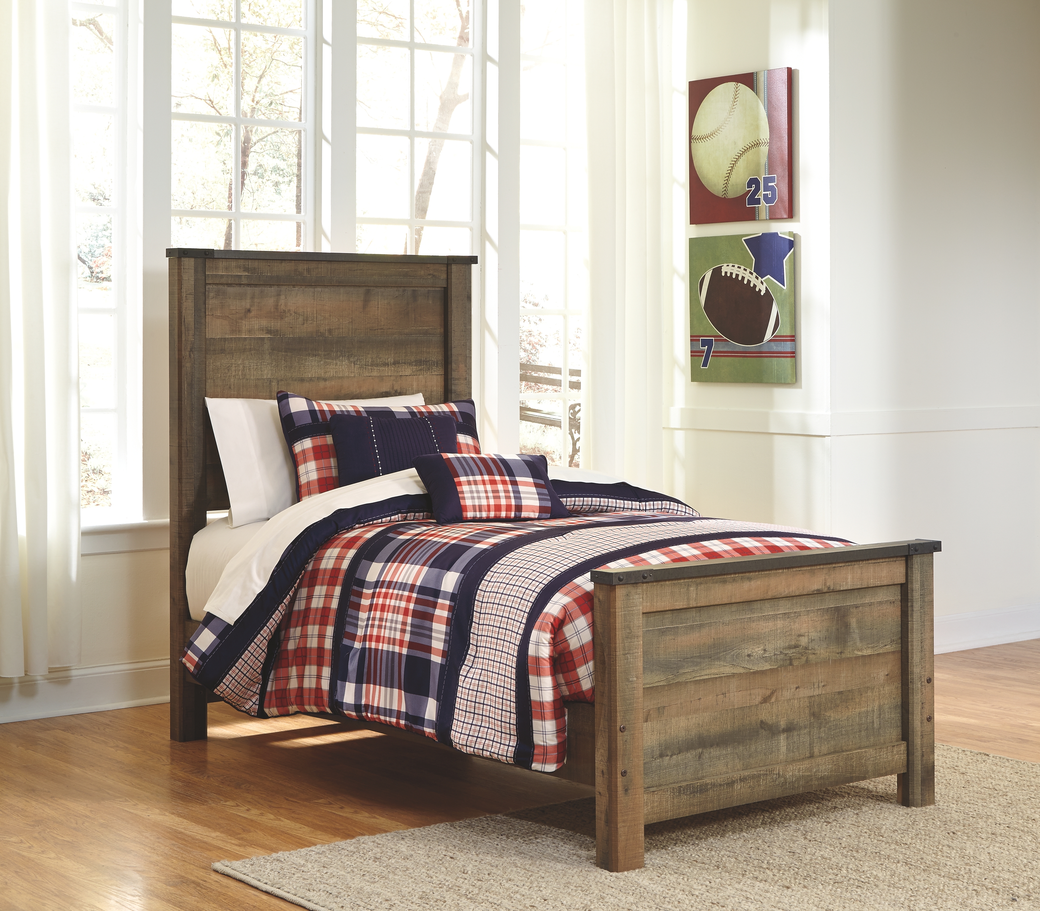 Trinell - Twin Panel Bed - Brown