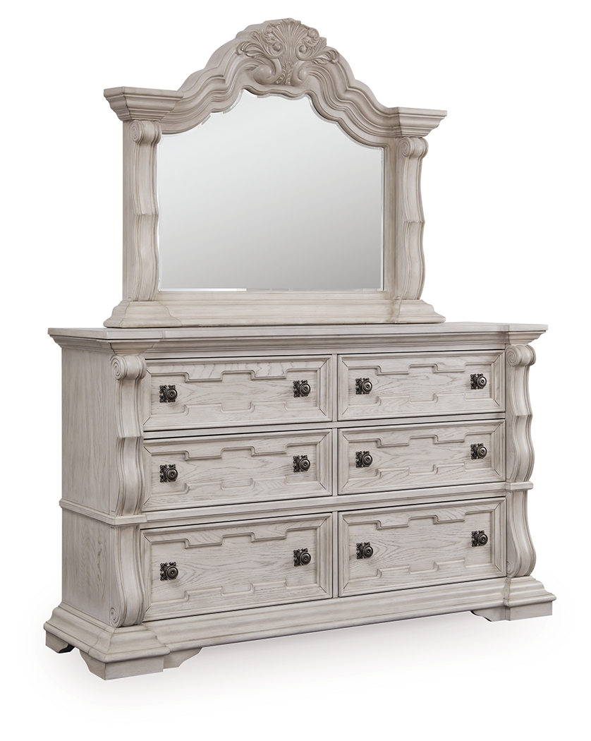 Bruchandi - Dresser And Mirror - Antique White