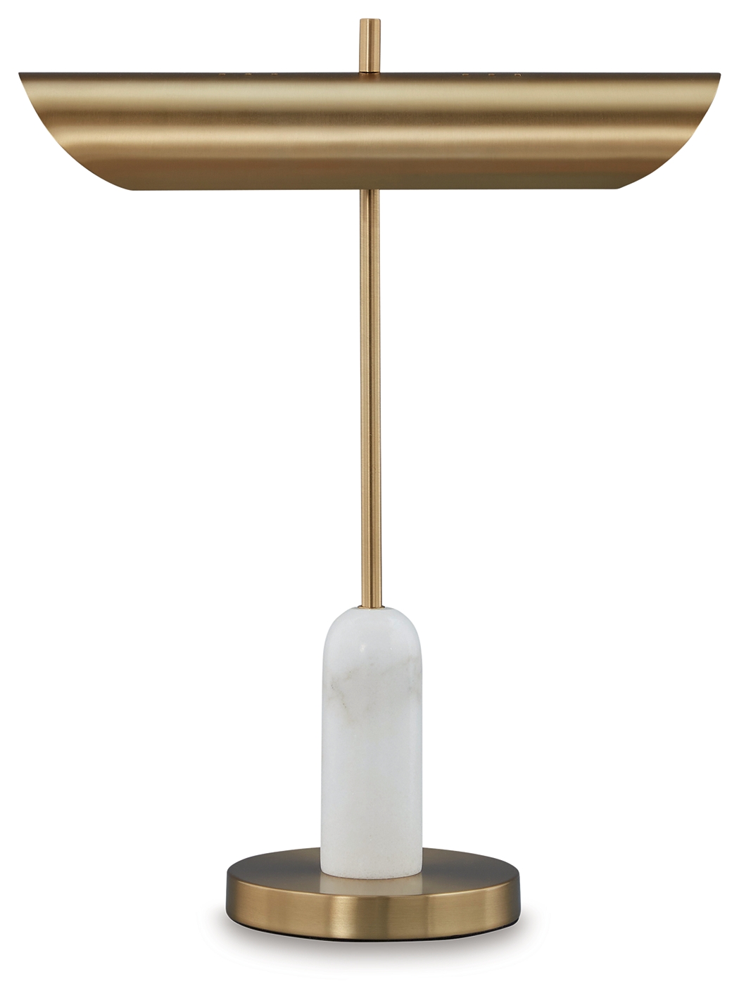 Rowleigh - Marble Desk Lamp - Gold Finish / White