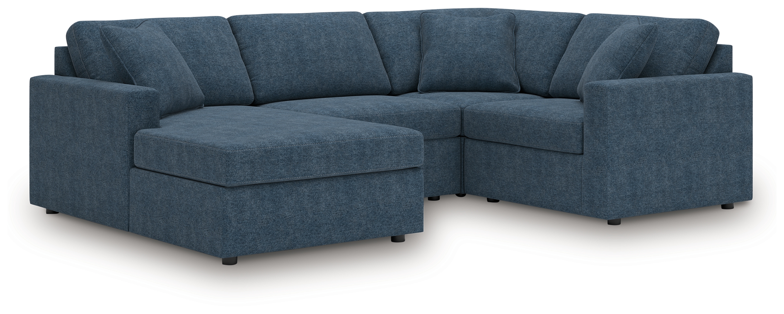 Modmax - 4-Piece Sectional With Laf Corner Chaise, With Raf Corner Chair - Ink