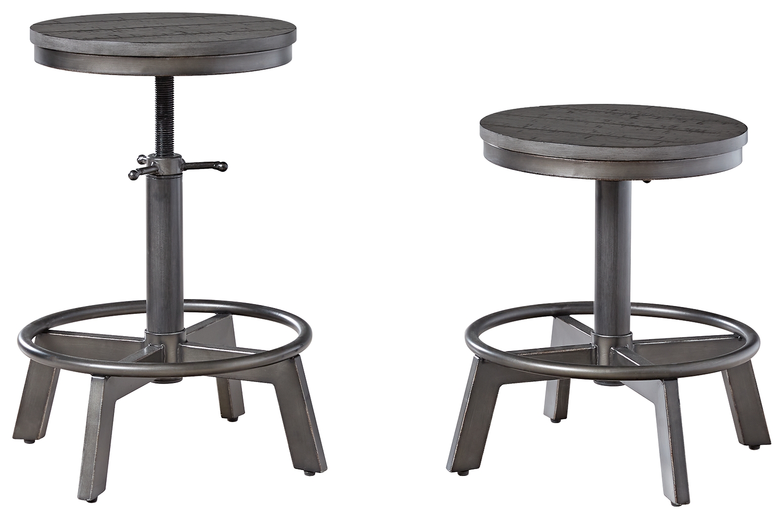 Torjin - Swivel Stool (Set of 2) - Gray