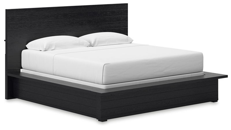 Londer - King Panel Bed - Black